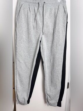 C81 Gray and Black Jogger Sweatpants with Drawstring Waist and Pockets